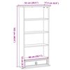 vidaXL Aparador de CD Branco 52 x 17.5 x 103 cm