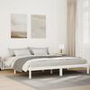 vidaXL Cama extra longa sem colchão 180x220 cm pinho maciço branco