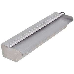 vidaXL Fonte para piscina retangular com LEDs 45 cm a&ccedil;o inoxid&aacute;vel