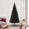 vidaXL &Aacute;rvore de Natal com 300 LEDs com suporte Preto 210 cm PVC