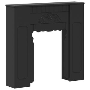 vidaXL Moldura de Lareira Preto 93 x 20 x 89 cm Derivados de Madeira