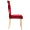 vidaXL Cadeiras de jantar 4 pcs tecido vermelho tinto