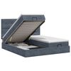 vidaXL Cama ottoman com colch&atilde;o 2 unid. Cinzento-Escuro Veludo