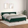 vidaXL Cama com molas/colch&atilde;o 180x200 cm veludo verde-escuro