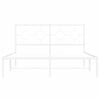 vidaXL Estrutura de cama com cabeceira 140x190 cm metal branco