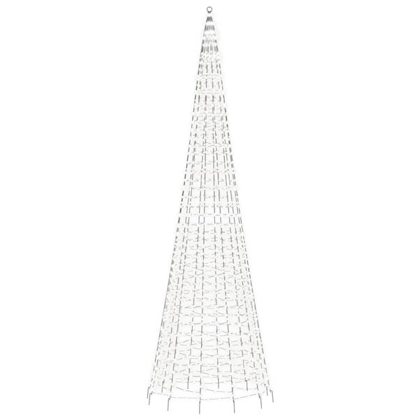vidaXL LED &Aacute;rvore de Natal no mastro 1534 LEDs Branco Frio 500 cm