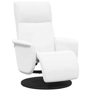 vidaXL Cadeira de Massagem Recliner Branco Couro Sint&eacute;tico