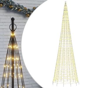 vidaXL &Aacute;rvore de Natal LED no mastro 1534 LEDs branco quente 500 cm