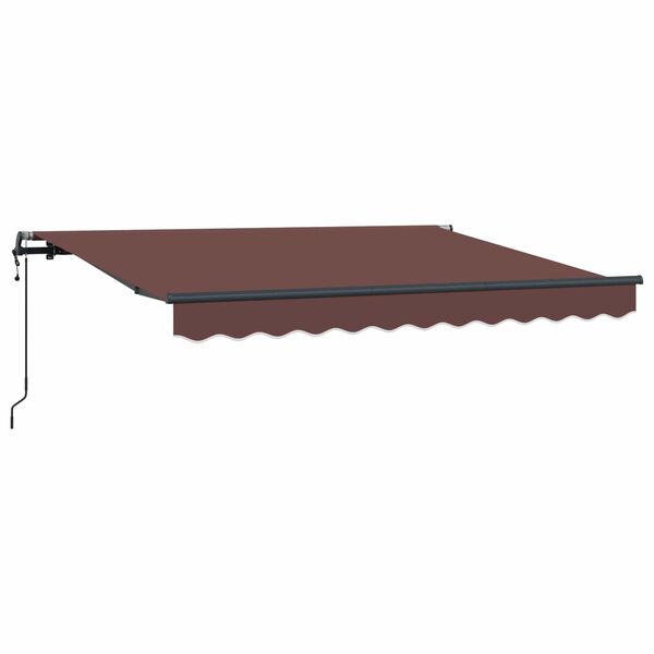 vidaXL Toldo Retr&aacute;til Castanho 250 x 200 cm tecido