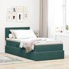 vidaXL Cama com Armazenamento Verde Escuro 90 x 190 cm Veludo