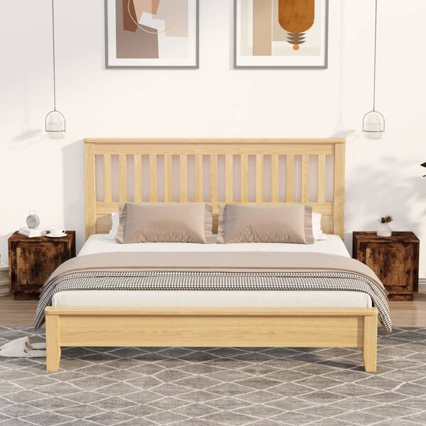 vidaXL Mesa cabeceira 2pcs 44x35x45cm derivado madeira carvalho fumado