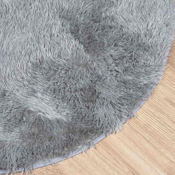 vidaXL Tapete shaggy de pelo alto NAVARRA 100x100 cm cinzento-claro