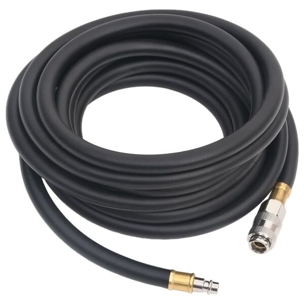 vidaXL Mangueira de ar h&iacute;brida 0,6" 10 m borracha e PVC preto