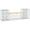 vidaXL Banco de jardim c/ design gabi&atilde;o 183x41x60,5 cm pinho maci&ccedil;o