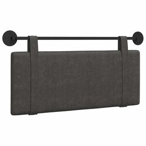 vidaXL Cabeceira Suspensa Liso Preto 110 x 55 x 5 cm PU Antigo