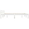 vidaXL Estrutura de cama 180x200 cm pinho maci&ccedil;o branco