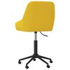 vidaXL Cadeira de escrit&oacute;rio girat&oacute;ria veludo amarelo mostarda