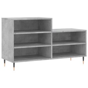 vidaXL Sapateira 102x36x60 cm derivados de madeira cinzento cimento