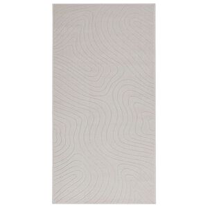 vidaXL Tapetes de &aacute;rea Retangular HUARTE Creme 150 x 80 cm Poli&eacute;ster