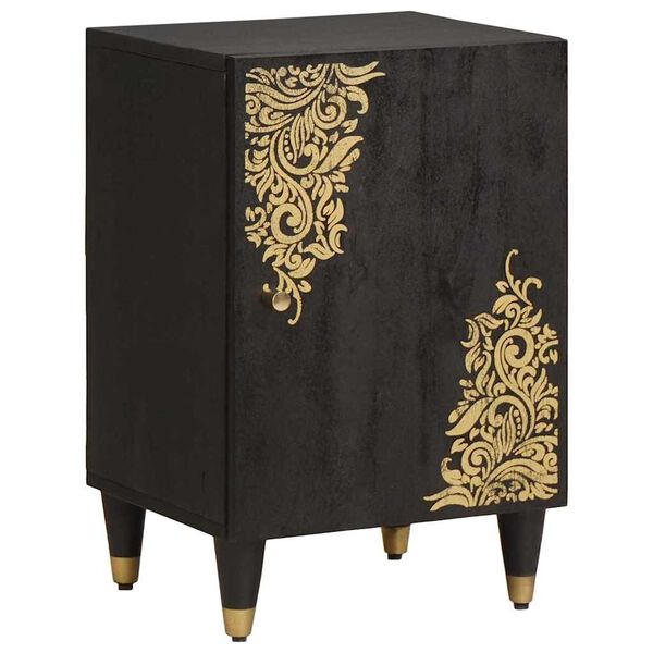 vidaXL Arm&aacute;rio de Banheiro com armazenamento Preto 38 x 33 x 58 cm