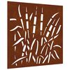 vidaXL Decora&ccedil;&atilde;o p/ muro de jardim 55x55 cm a&ccedil;o corten design relva
