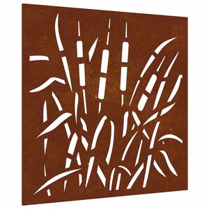 vidaXL Decora&ccedil;&atilde;o p/ muro de jardim 55x55 cm a&ccedil;o corten design relva
