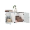 vidaXL Arm&aacute;rios parede c/ portas de vidro 2 pcs 68,5x37x35 cm branco