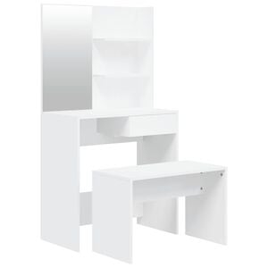 vidaXL Conjunto toucador 74,5x40x141 cm branco