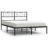 vidaXL Estrutura de cama com cabeceira 120x200 cm metal preto