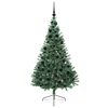 vidaXL &Aacute;rvore de Natal Artificial Pr&eacute;-iluminada Verde 180 cm PVC