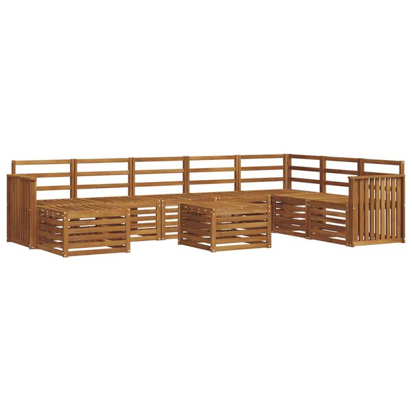 vidaXL Conjuntos de sof&aacute;s Natural Madeira S&oacute;lida de Ac&aacute;cia