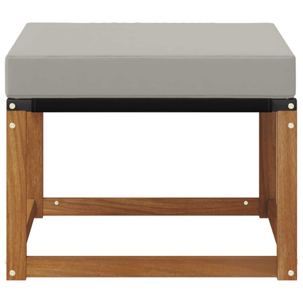 vidaXL Pufe para Exterior Madeira de Ac&aacute;cia Maci&ccedil;a e Tecido Textilene