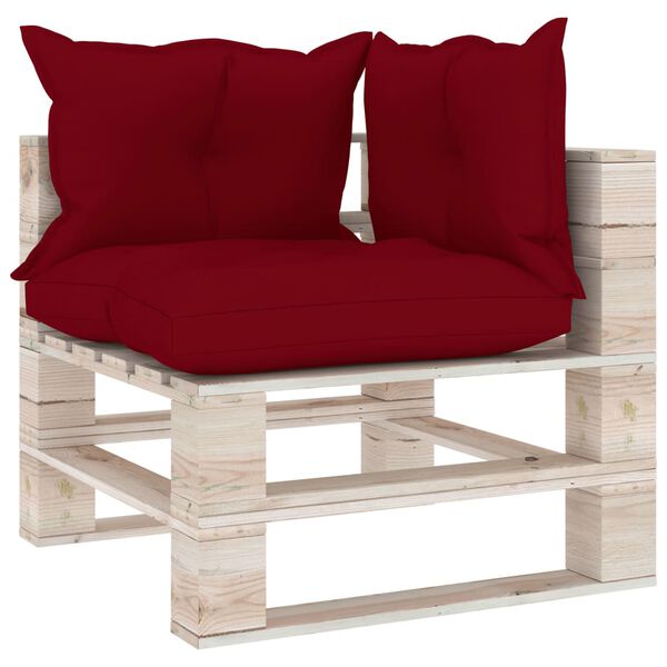 vidaxL Conjunto lounge de paletes p/ jardim 8 pcs c/ almofad&otilde;es pinho