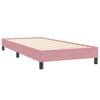 vidaXL Cama com molas sem colch&atilde;o 100x220 cm veludo rosa