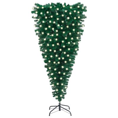 vidaXL Árvore Natal artificial pré-iluminada invertida 240 cm