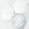 vidaXL Conjunto de Bolas de Natal XXL 3 pcs Branco Pl&aacute;stico