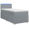 vidaXL Cama box spring com colch&atilde;o Cinzento-claro 80 x 200 cm Tecido