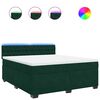 vidaXL Cama com molas/colch&atilde;o 180x200 cm veludo verde-escuro