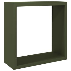 vidaXL Suporte para lenha 100x40x100 cm a&ccedil;o verde