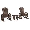 vidaXL 3 pcs conjunto lounge de jardim madeira de abeto maci&ccedil;a