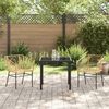 vidaXL Conjunto de Jantar para Jardim 3 pcs Castanho vime PE