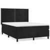 vidaXL Cama com molas/colch&atilde;o 140x200 cm veludo preto