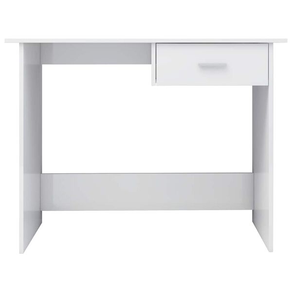 vidaXL Secret&aacute;ria 100x50x76 cm contraplacado branco brilhante