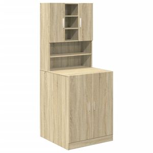 vidaXL Arm&aacute;rios p/ m&aacute;quina lavar 2pcs deriv. madeira carvalho sonoma