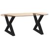 vidaXL Pés para mesa de centro 2 peças preto 50x(42-43,3) cm aço