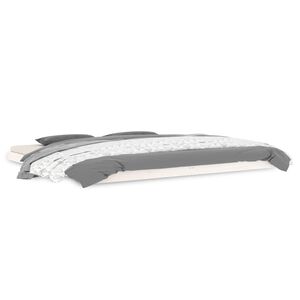 vidaXL Estrutura de cama 200x200 cm madeira de pinho maci&ccedil;a branco