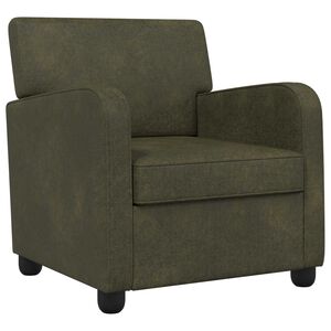 vidaXL poltrona Verde Ex&eacute;rcito Couro Suede Sint&eacute;tico