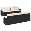 vidaXL Conjunto de Sof&aacute; de Jardim 9 unid. Preto vime PE