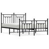 vidaXL Estrutura de cama com cabeceira e p&eacute;s 140x200 cm metal preto