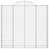 vidaXL Cestos gabi&atilde;o arqueados 15 pcs 200x30x180/200 ferro galvanizado